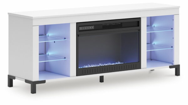 Brollevi - White - TV Stand With Fireplace - Image 10