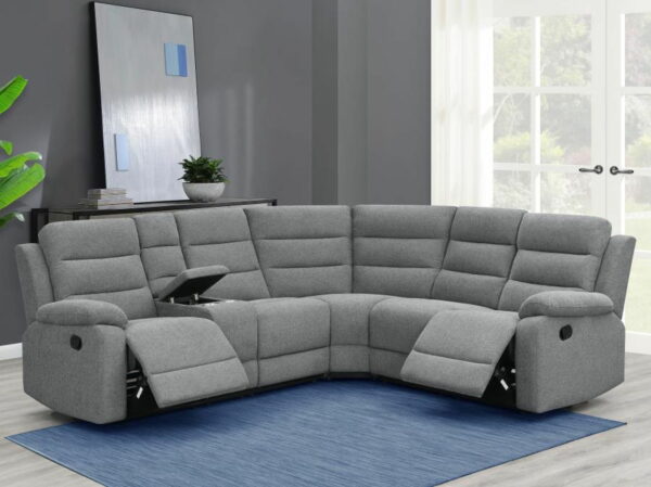 David - Upholstered Reclining Sectional Sofa - Smoke - Image 14