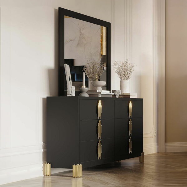 Empire - Dresser & Mirror - Black - Image 6