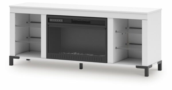 Brollevi - White - TV Stand With Fireplace - Image 12