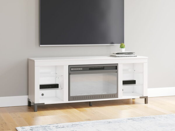 Brollevi - White - TV Stand With Fireplace - Image 7