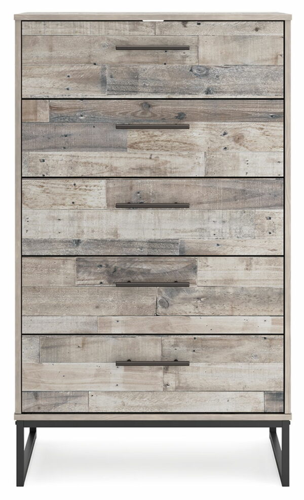 Neilsville - Whitewash - Five Drawer Chest - Image 4