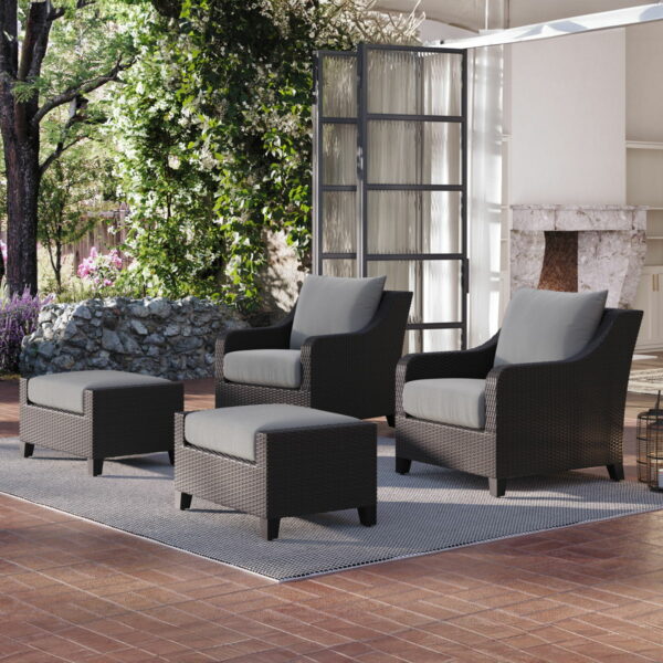 Skye - Outdoor Chair & Ottoman Set - Image 2