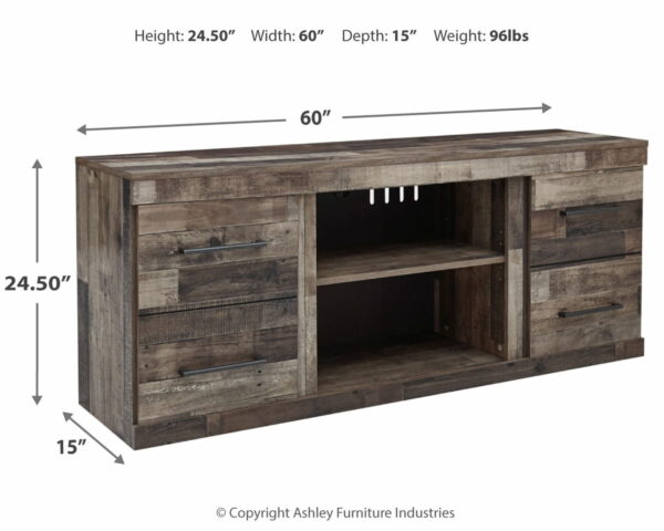 Derekson - Multi Gray - LG TV Stand W/Fireplace Option - Image 5