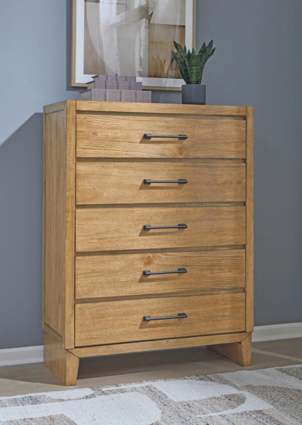 Sherbana - Light Brown - Five Drawer Chest - Image 6