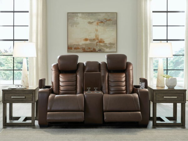 High Impact - Tobacco - Power Reclining Loveseat With Console / Adj Hdrst - Image 9