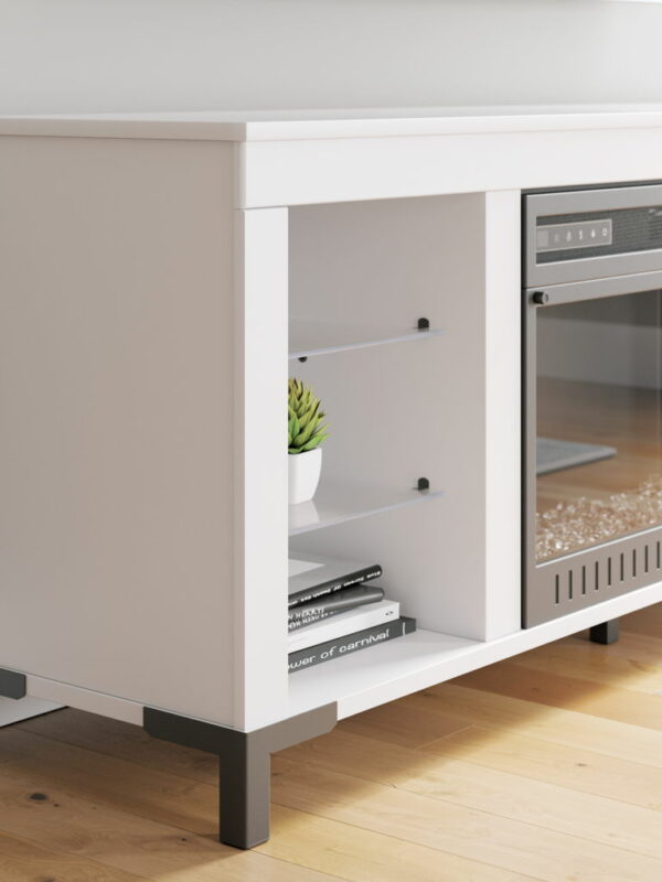 Brollevi - White - TV Stand With Fireplace - Image 11