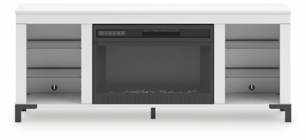 Brollevi - White - TV Stand With Fireplace - Image 5