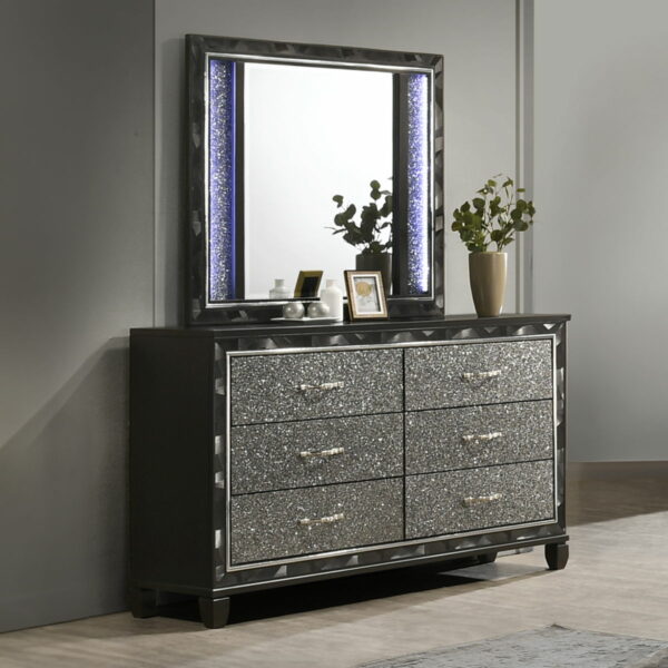 Radiance - Dresser & Mirror - Black - Image 6