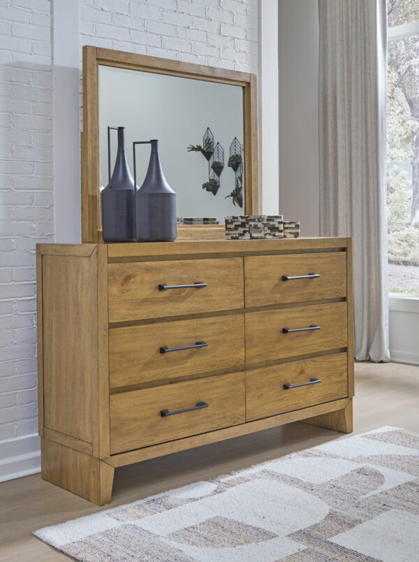 Sherbana - Light Brown - Dresser And Mirror - Image 5