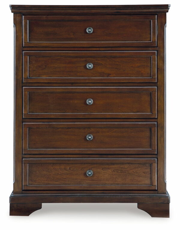Trellington - Brown - Five Drawer Chest - Image 4