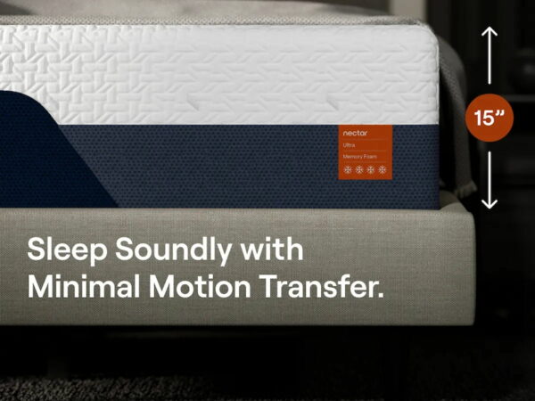 Nectar Ultra Memory Foam 5.1 - White - Twin XL Mattress - Fabric - Image 8