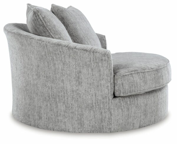 Pembrey - Pewter - Oversized Swivel Accent Chair - Image 3