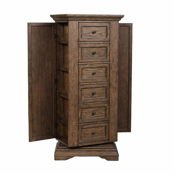 Mar Vista - Swivel Lingerie Chest With Mirror - Walnut - Image 4