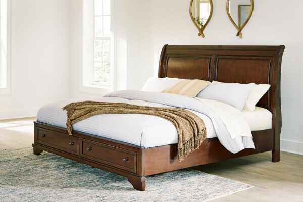 Trellington - Brown - Queen Sleigh Storage Bed - Image 7