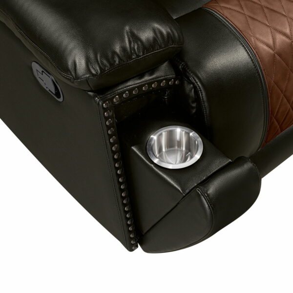 Nikko - Glider Recliner - Two Tone Brown - Image 5