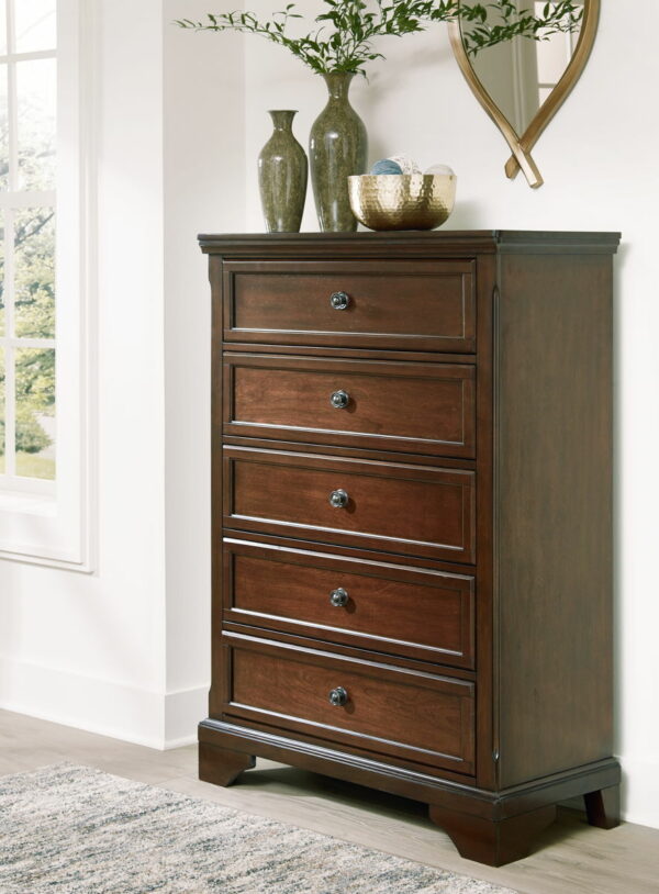 Trellington - Brown - Five Drawer Chest - Image 5
