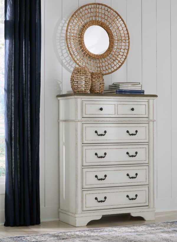 Moraway - Two-tone - Five Drawer Chest - Image 2
