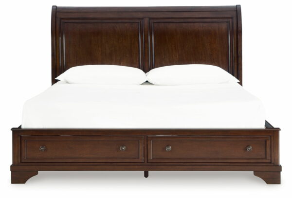 Trellington - Brown - Queen Sleigh Storage Bed - Image 4