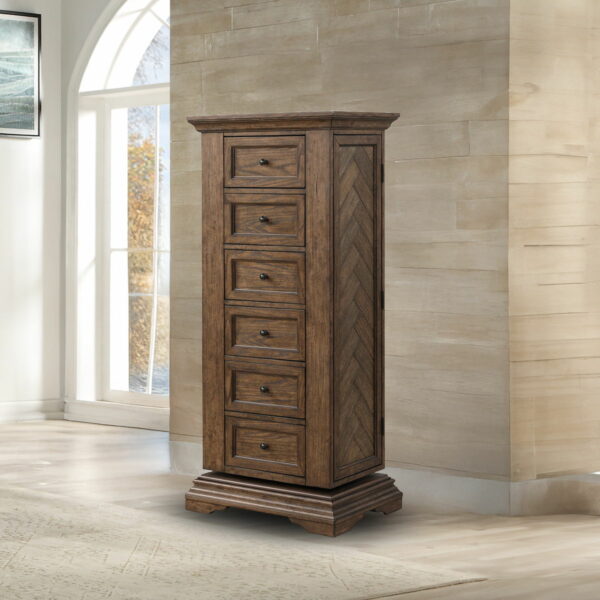 Mar Vista - Swivel Lingerie Chest With Mirror - Walnut - Image 3