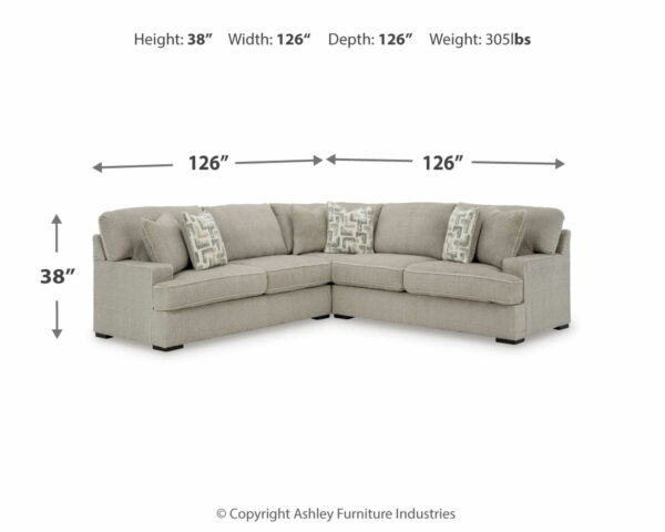 Lelandwood - Sisal - 3-Piece Sectional - Image 4