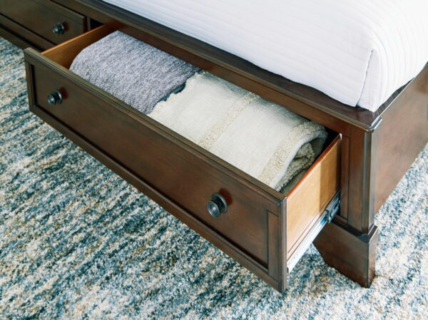 Trellington - Brown - Queen Sleigh Storage Bed - Image 5