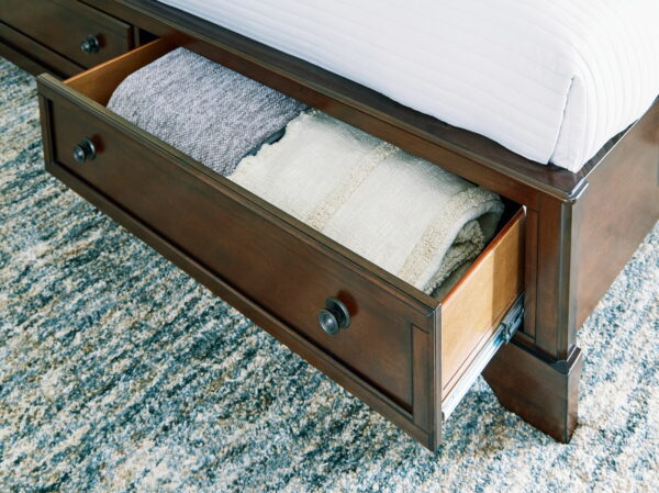 Trellington - Brown - King Sleigh Storage Bed - Image 5