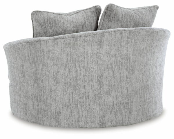 Pembrey - Pewter - Oversized Swivel Accent Chair - Image 2