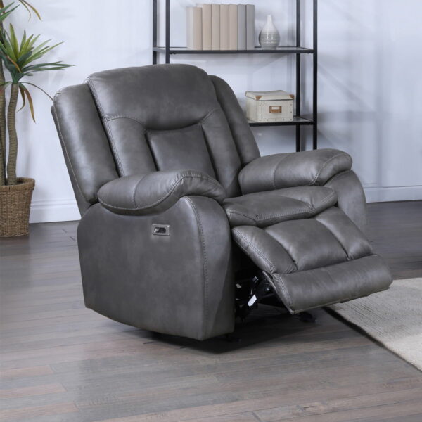 Morello - Glider Recliner With Power Footrest - Gray - Image 6