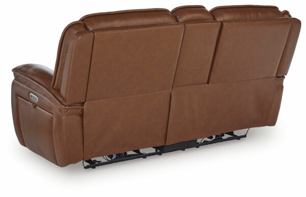 Healy Pier - Chocolate - Power Reclining Loveseat With Console / Adj Headrest - Image 5