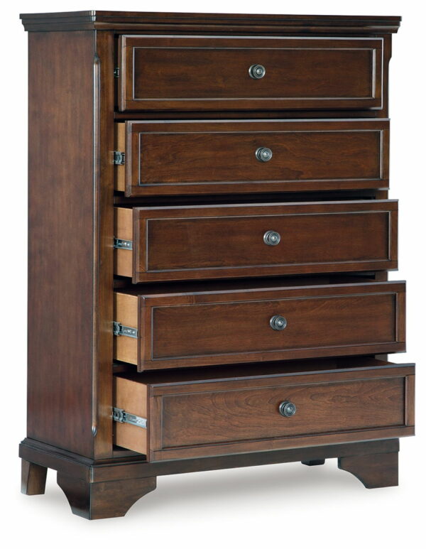 Trellington - Brown - Five Drawer Chest - Image 6