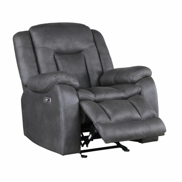 Morello - Glider Recliner With Power Footrest - Gray - Image 3