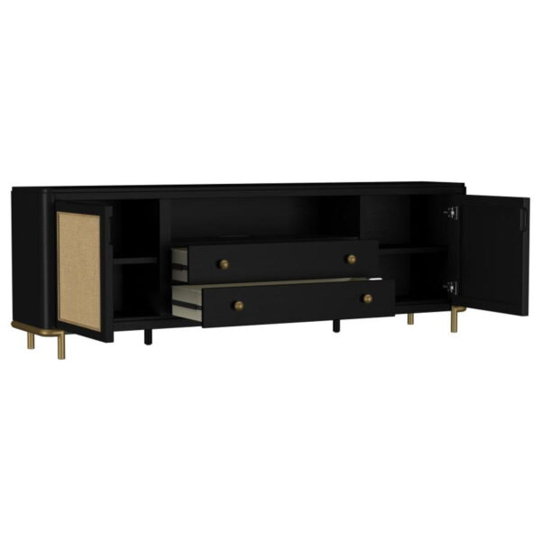 Arini - Rattan Cane 2-Door TV Stand Media Console - Image 13