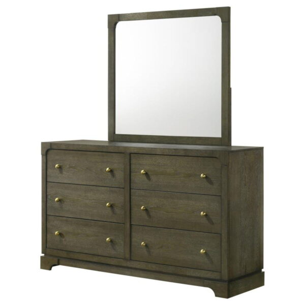 Gran Park - 6-Drawer Dresser And Mirror - Dark Cocoa - Image 3