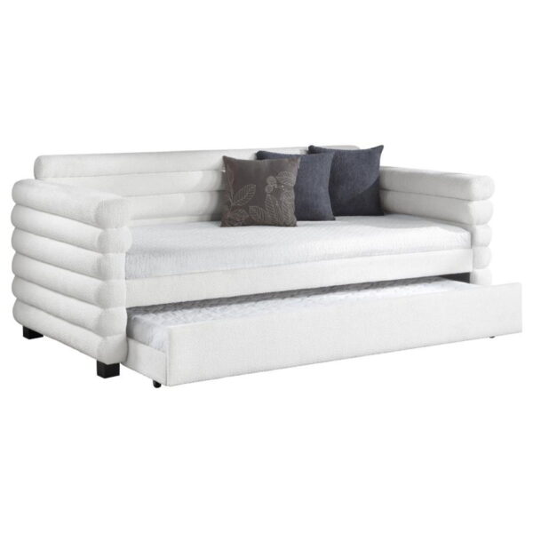 Patricia - Boucle Upholstered Day Bed With Trundle - Image 19