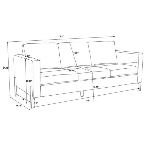 Tilly - Upholstered Track Arm Sofa Set - Image 5