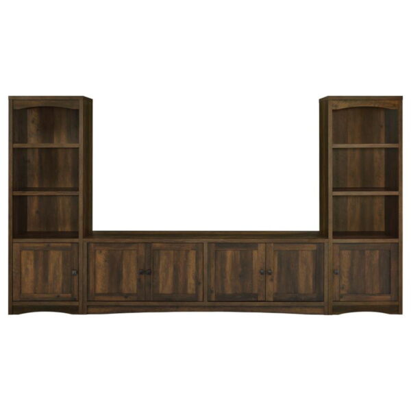 Laughlin - 4 Door Engineered Wood TV Stand - Dark Pine - Image 12