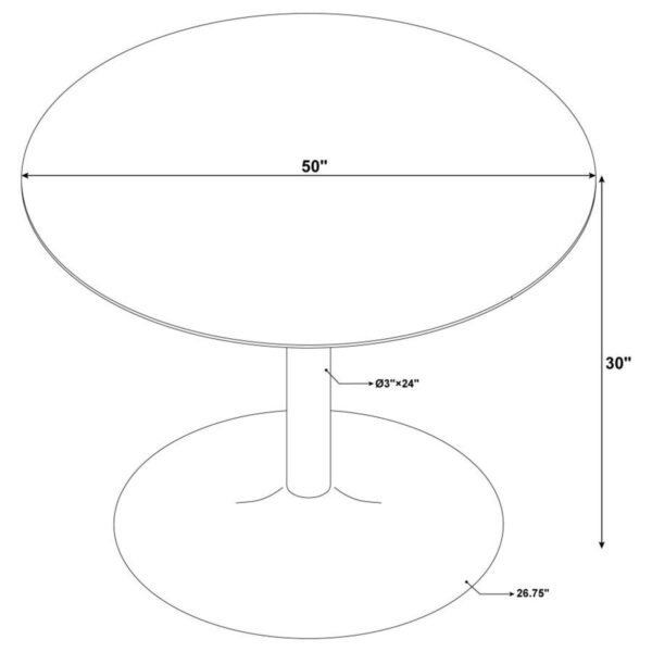 Kella - 5 Piece Round Marble Top Dining Set - Blue And Gold - Image 4
