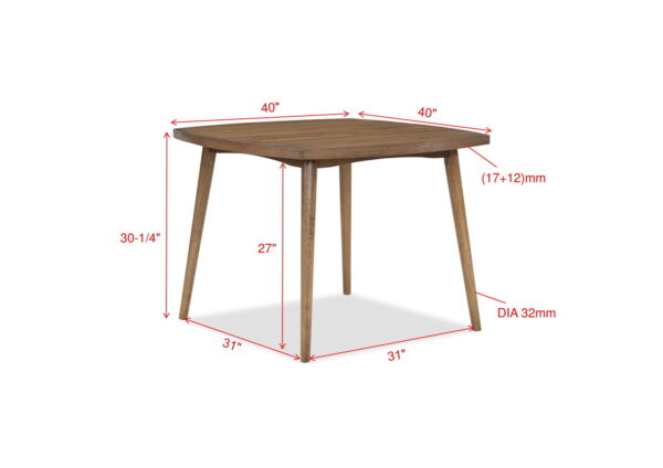 Weldon - 5 Piece Dining Room Set - Brown - Image 2
