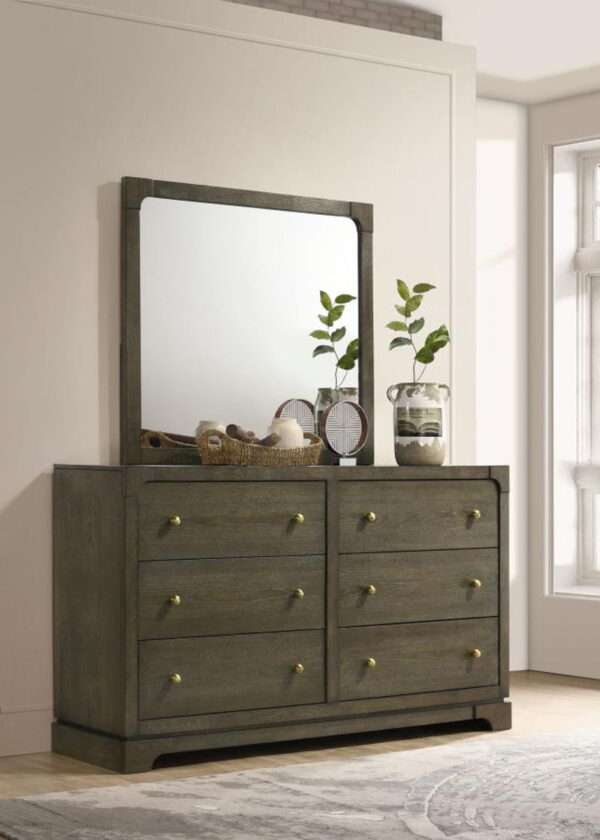 Gran Park - 6-Drawer Dresser And Mirror - Dark Cocoa - Image 5