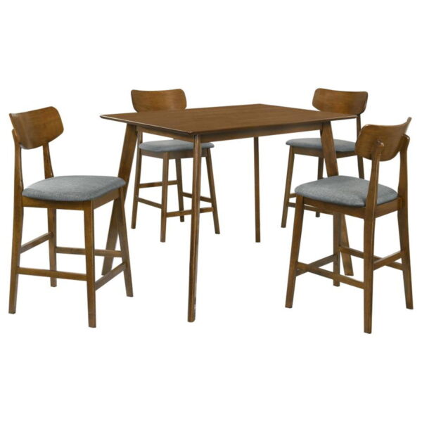 Robbie - 5 Piece Counter Height Dining Set - Walnut - Image 14