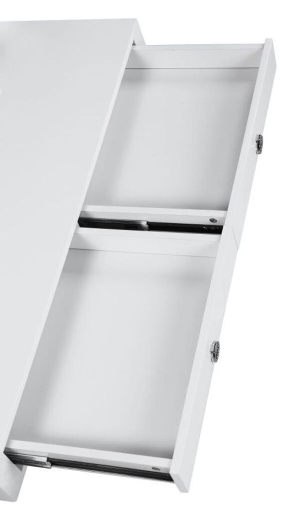 Gemma - 2-Drawer Writing Desk - White High Gloss - Image 4