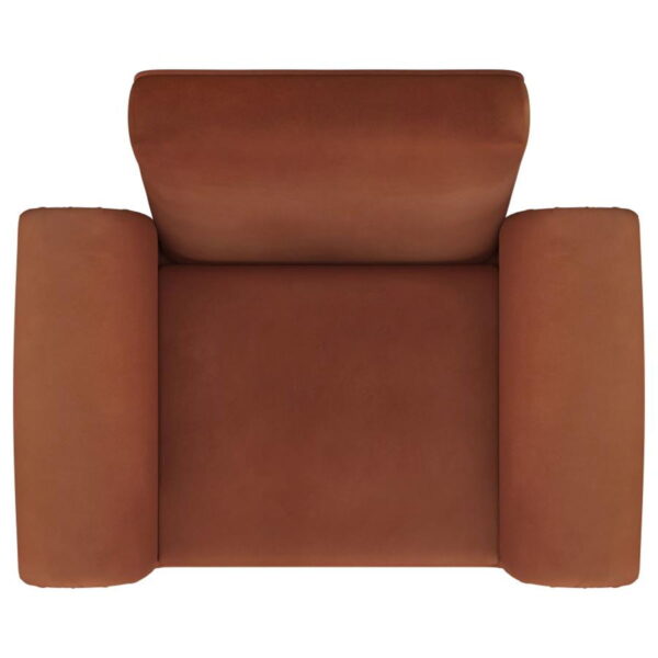 Liana - Upholstered Roll Arm Accent Armchair - Rust - Image 7