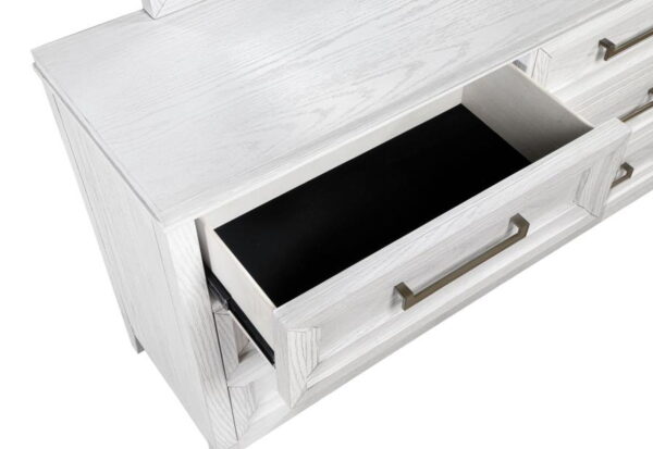 Marielle - 6-Drawer Bedroom Dresser - Distressed White - Image 2