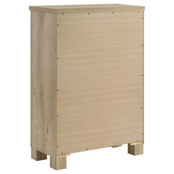 Oakglen - 5-Drawer Bedroom Chest Of Drawers - Weathered Oak - Image 6