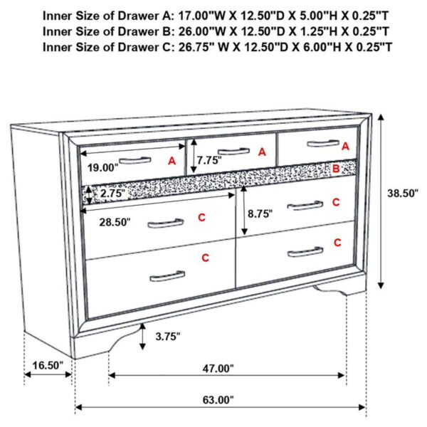 Miranda - 7-Drawer Dresser - Image 16