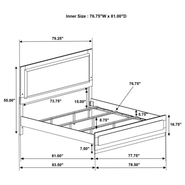 Caraway - Wood LED Panel Bed - Image 43