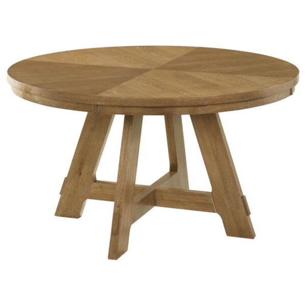 Danvers - 5 Piece Dining Table Set - Brown Oak And Beige - Image 3