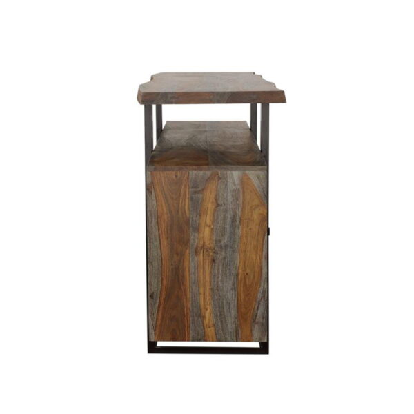 Ditman - 4 Door Solid Wood Sideboard Buffet - Gray Sheesham - Image 7