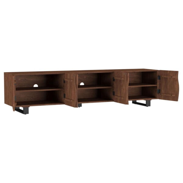 Trask - Wood TV Stand Media Console - Mango Brown - Image 3